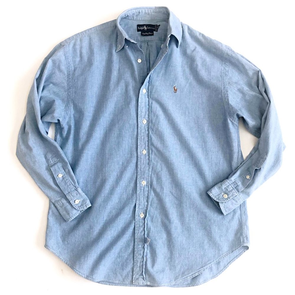 Polo Ralph Lauren Womens Denim Button Up Big Shirt